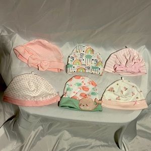 Baby girl hats (0-6 months)